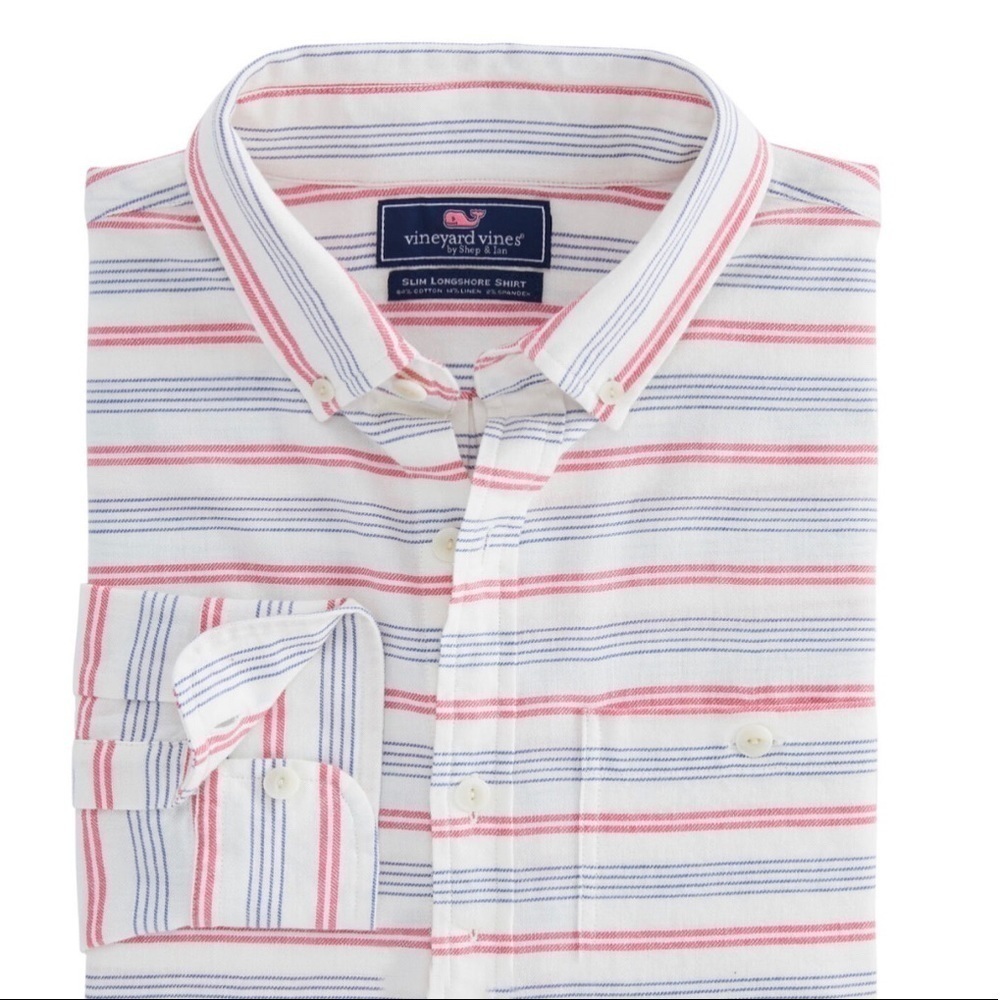 Vineyard Vines Slim Fit Cain Stripe Longshore